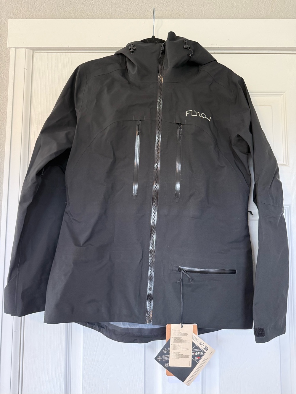Flylow women’s  Black Ski Jacket - Waterproof Hooded Shell